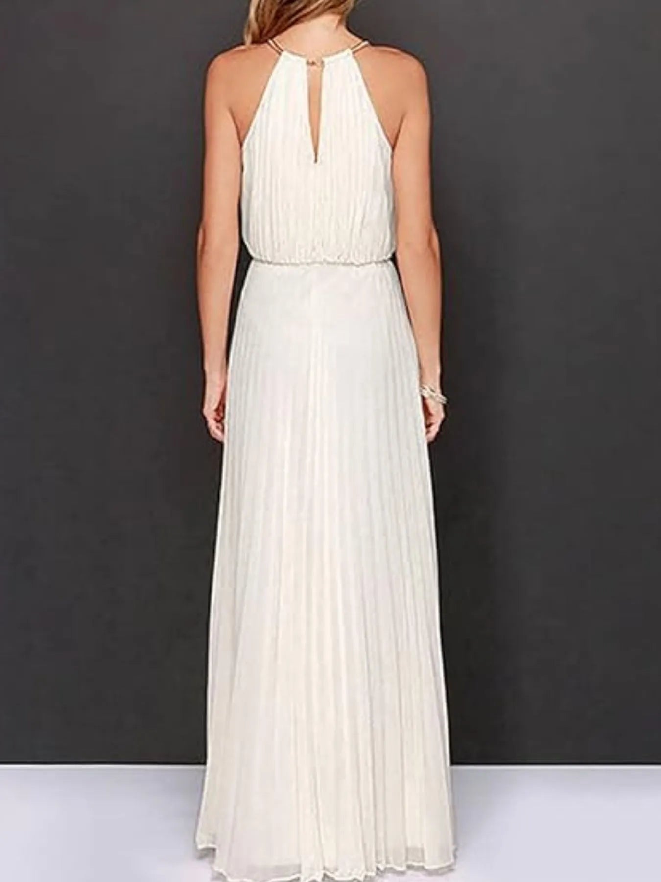 Image of Pleated Sleeveless Maxi Tank Dress | Queeble.shop