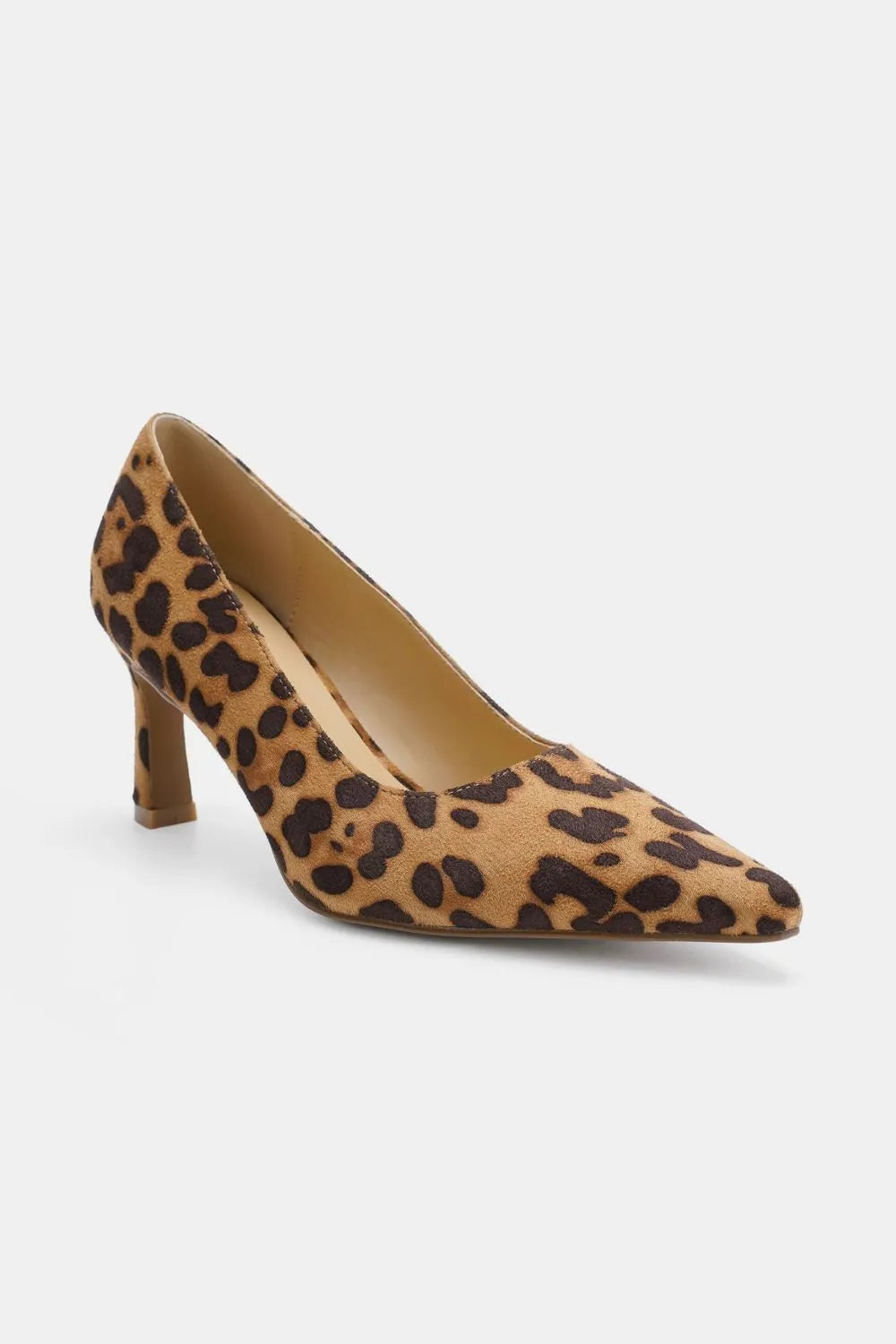 Image of Beast Fashion Faux Suede Leopard Point Toe Pumps | Queeble.shop