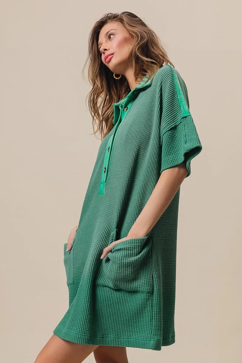 Image of BiBi Dip Dye Mineral Washed Knit Dress | Queeble.shop