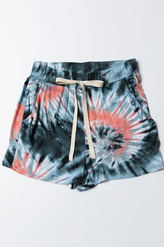 Image of BiBi Tie Dye Print Casual Shorts | Queeble.shop