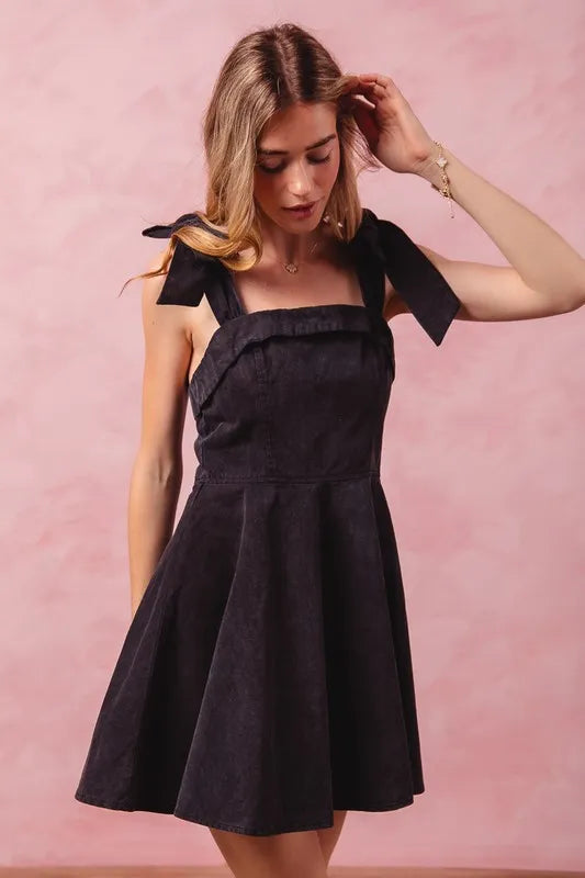 Image of SO ME Fit and Flare Washed Gameday Dress | Queeble.shop