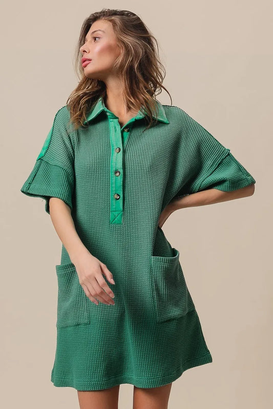 Image of BiBi Dip Dye Mineral Washed Knit Dress | Queeble.shop