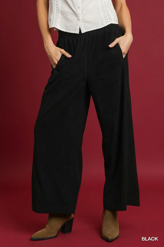 Image of Umgee Wide-Leg Corduroy Pants | Queeble.shop