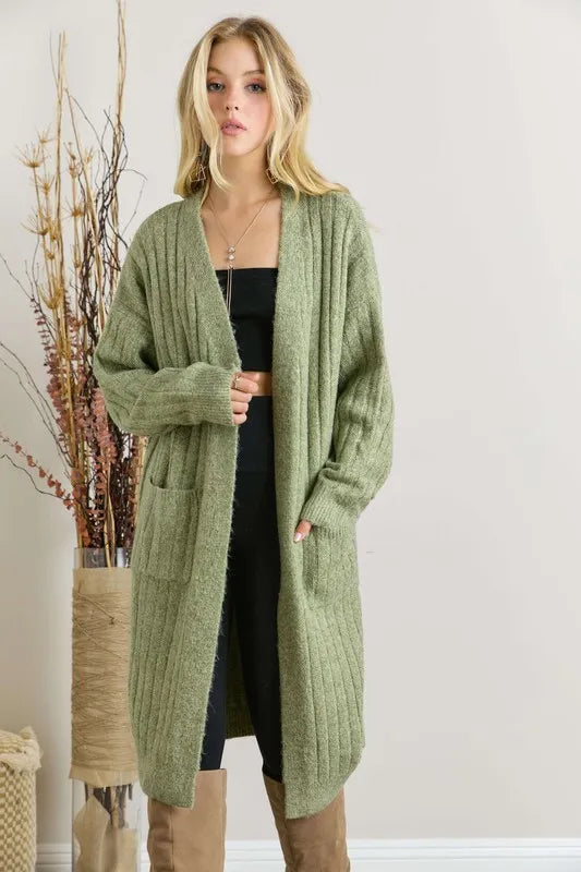 Image of ADORA Super Soft Rib Knit Cardigan | Queeble.shop
