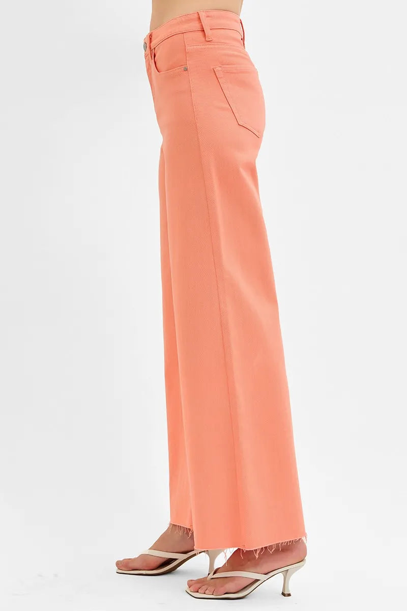 Image of RISEN Full Size Tummy Control High Rise Wide Leg Palazzo Jeans Plus Size | Queeble.shop