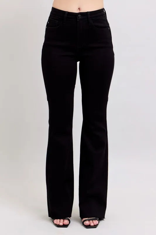 Image of Judy Blue Full Size High Waist Star Seam Detail Flare Plus Size | Queeble.shop