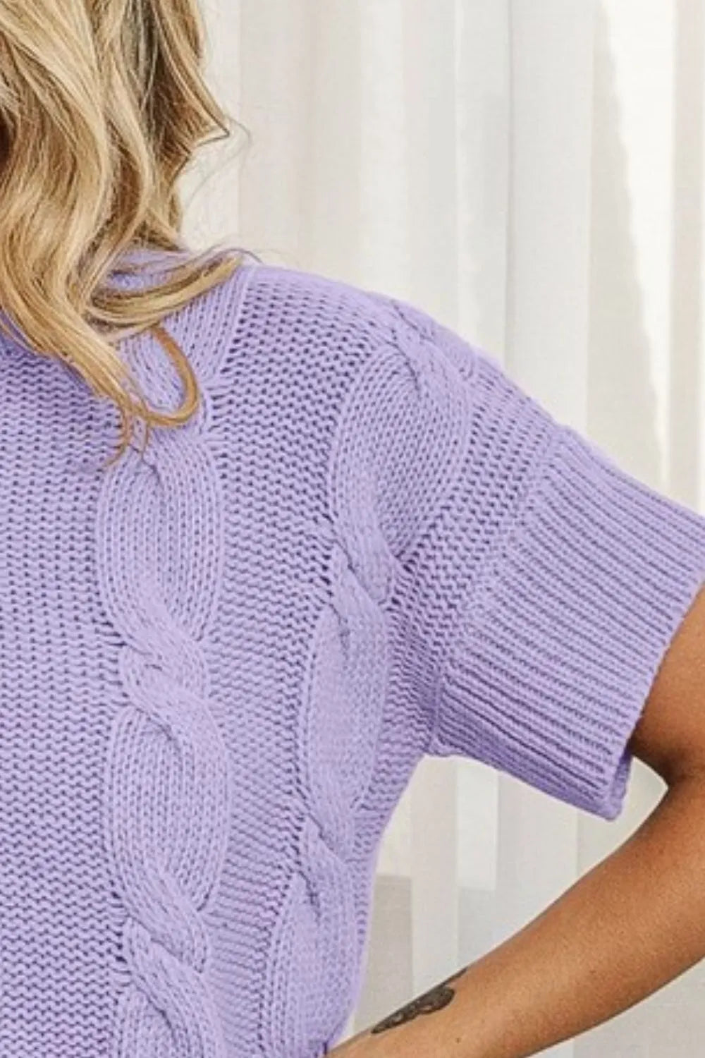 Image of BiBi Cable Knit Textured Sweater Top | Queeble.shop
