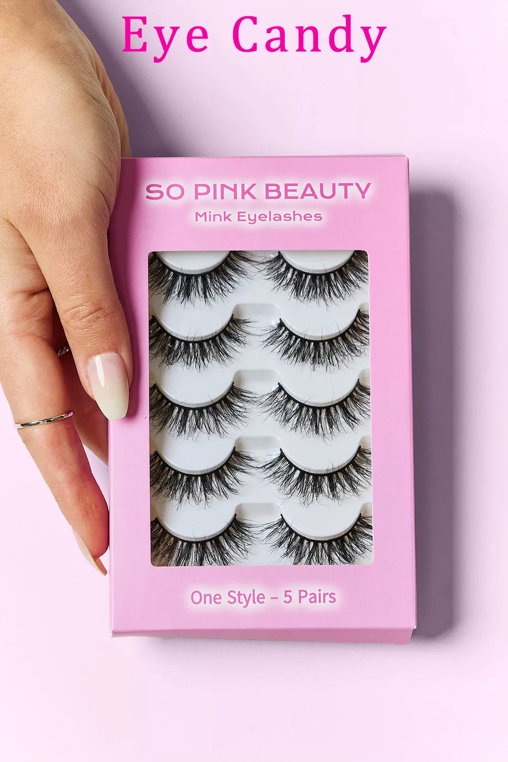 Image of SO PINK BEAUTY Mink Eyelashes 5 Pairs | Queeble.shop
