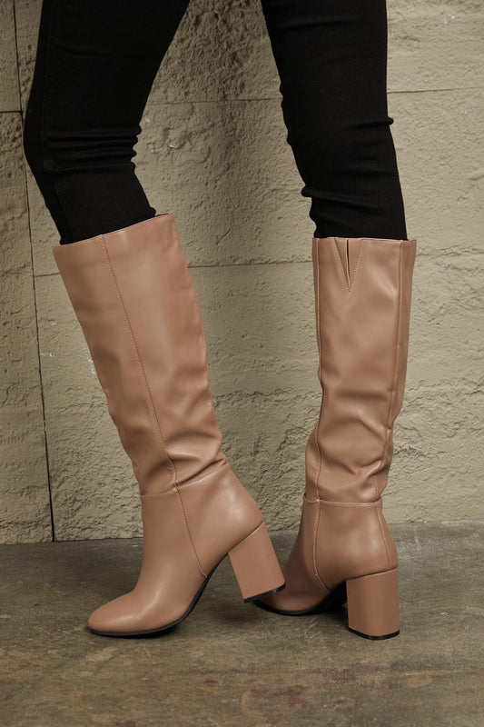 Image of East Lion Corp Block Heel Knee High Boots | Queeble.shop