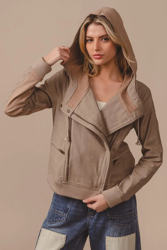 Image of BiBi Textured Woven Rider Jacket | Queeble.shop