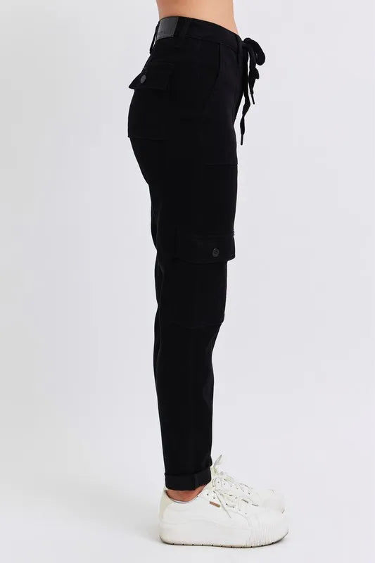 Image of Judy Blue Full Size High Waist Cargo Cuffed Jogger Plus Size | Queeble.shop
