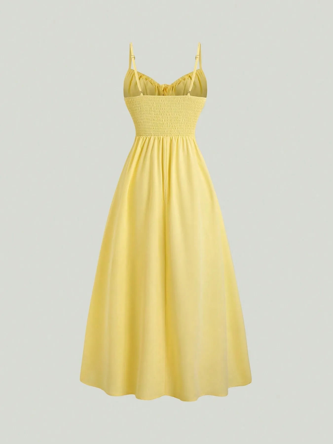 Image of Smocked Back Slit Cami Dress | Queeble.shop