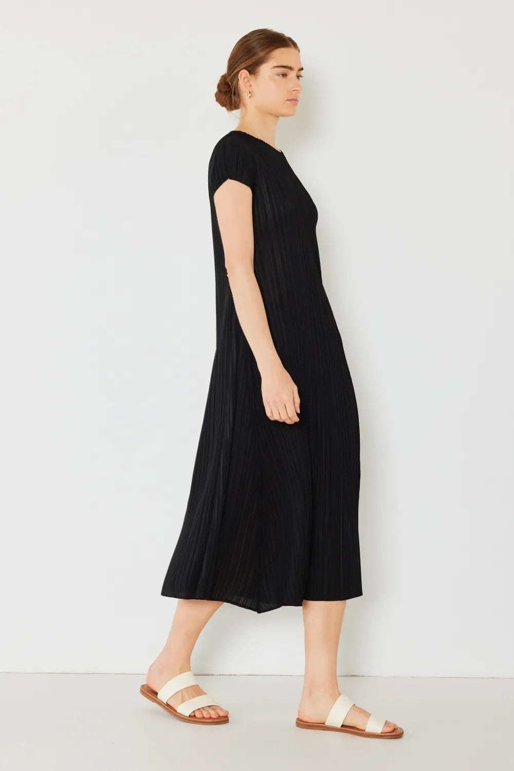 Image of Marina West Swim Pleated Cap Sleeve A-Line Dress | Queeble.shop