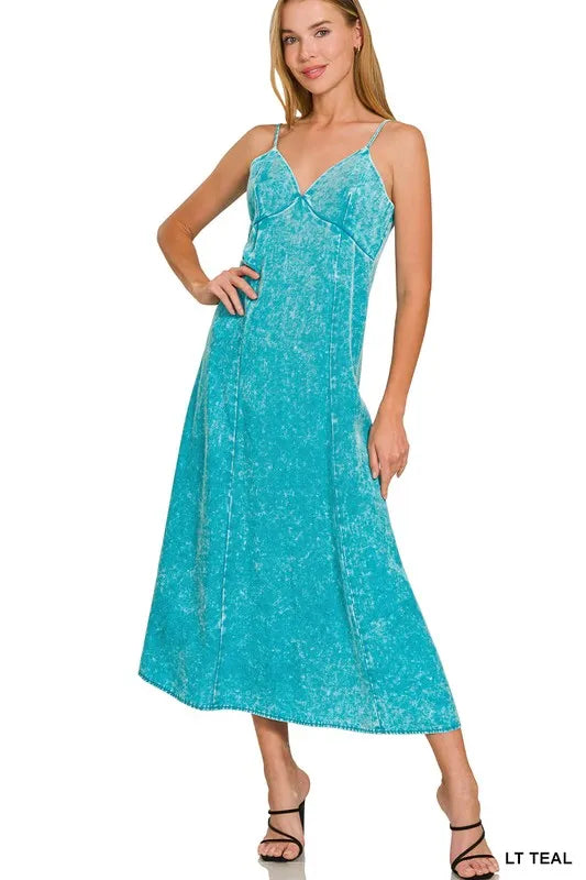 Image of Zenana Tencel Mineral Washed Maxi Dress | Queeble.shop