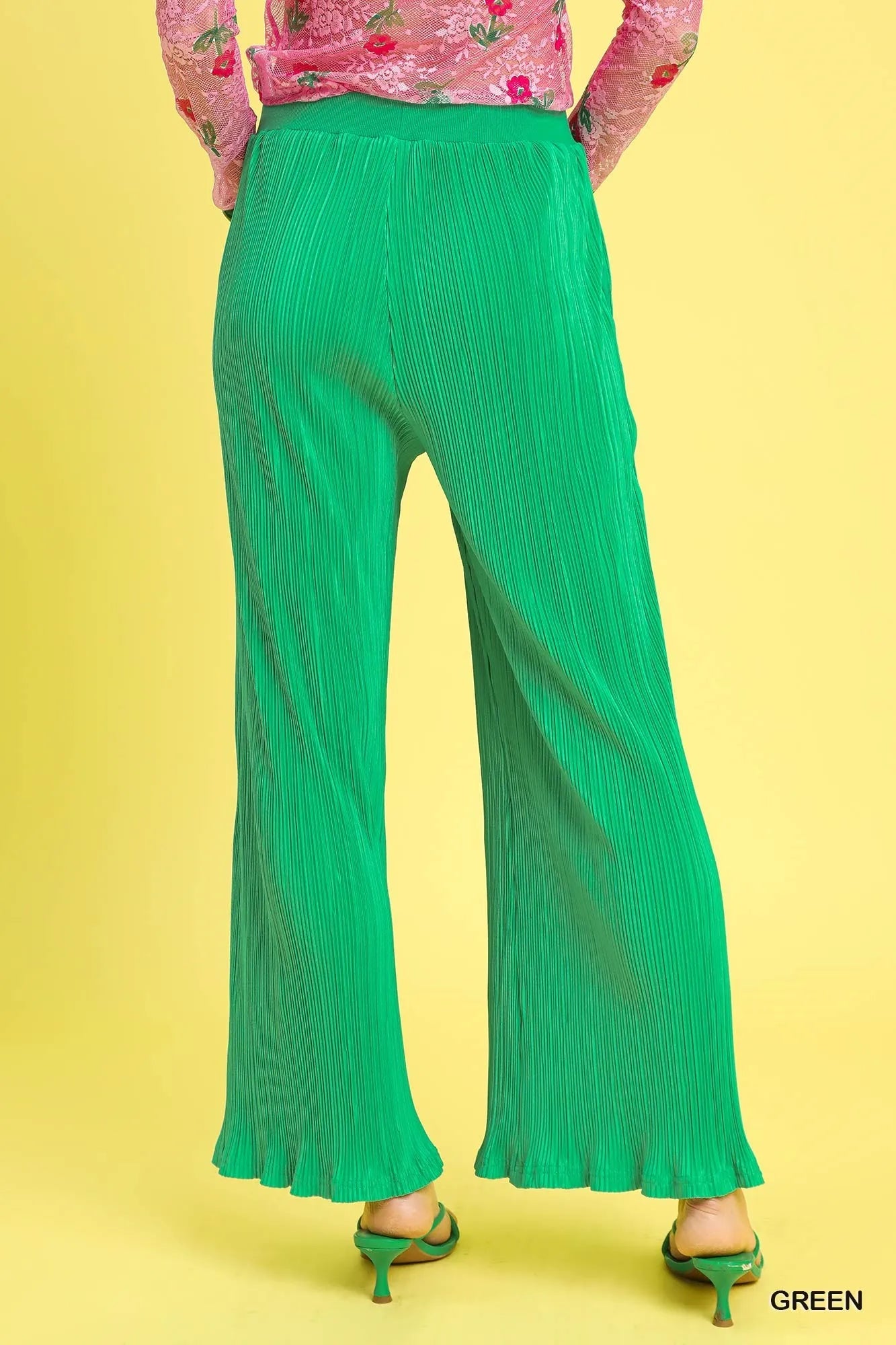 Image of Umgee Wide Leg Textured Pants | Queeble.shop