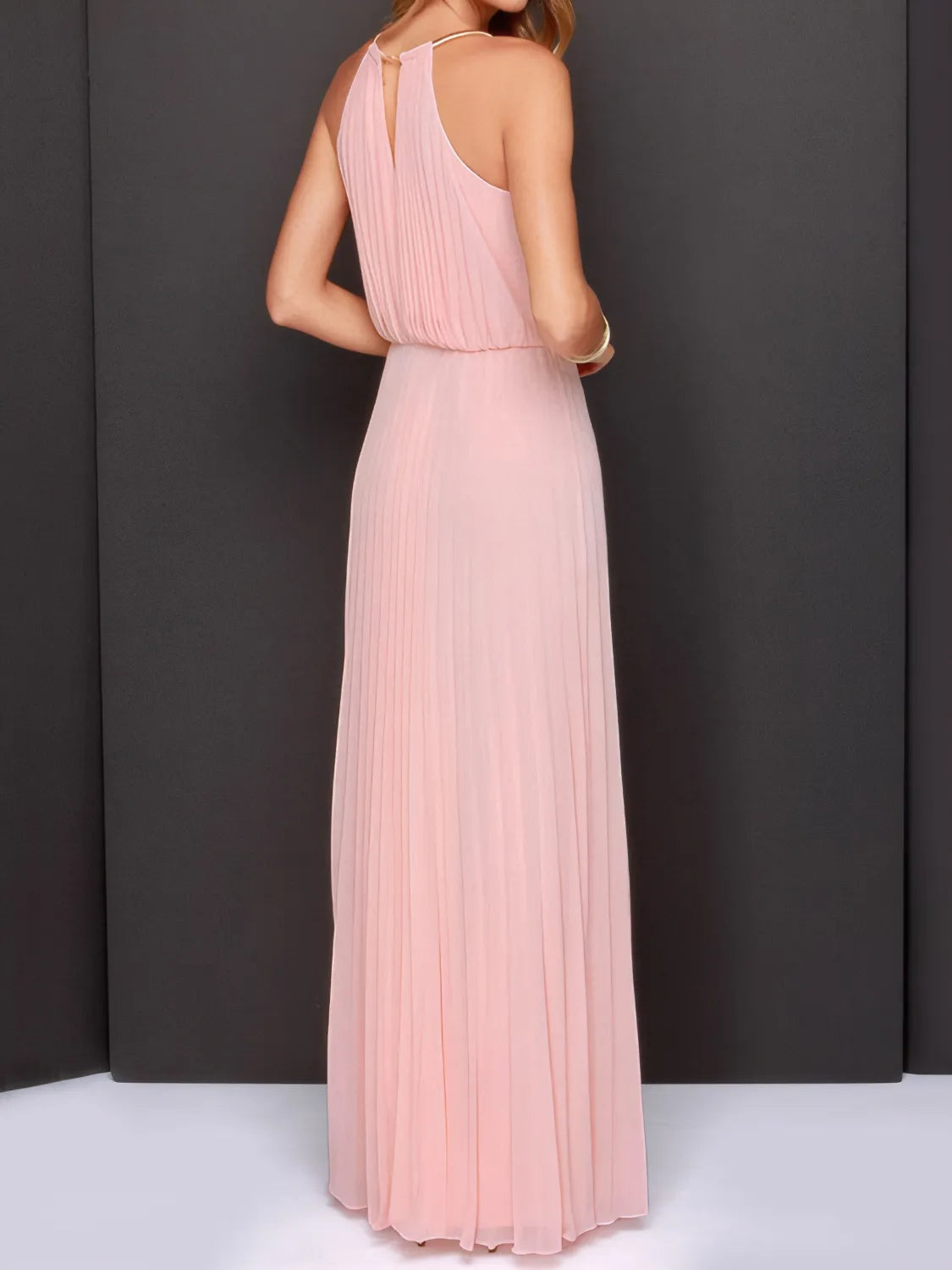 Image of Pleated Sleeveless Maxi Cami Dress | Queeble.shop