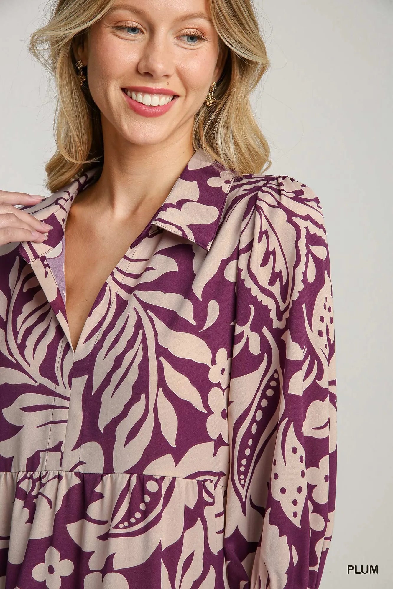 Image of Umgee Floral Print Tiered Midi Dress | Queeble.shop
