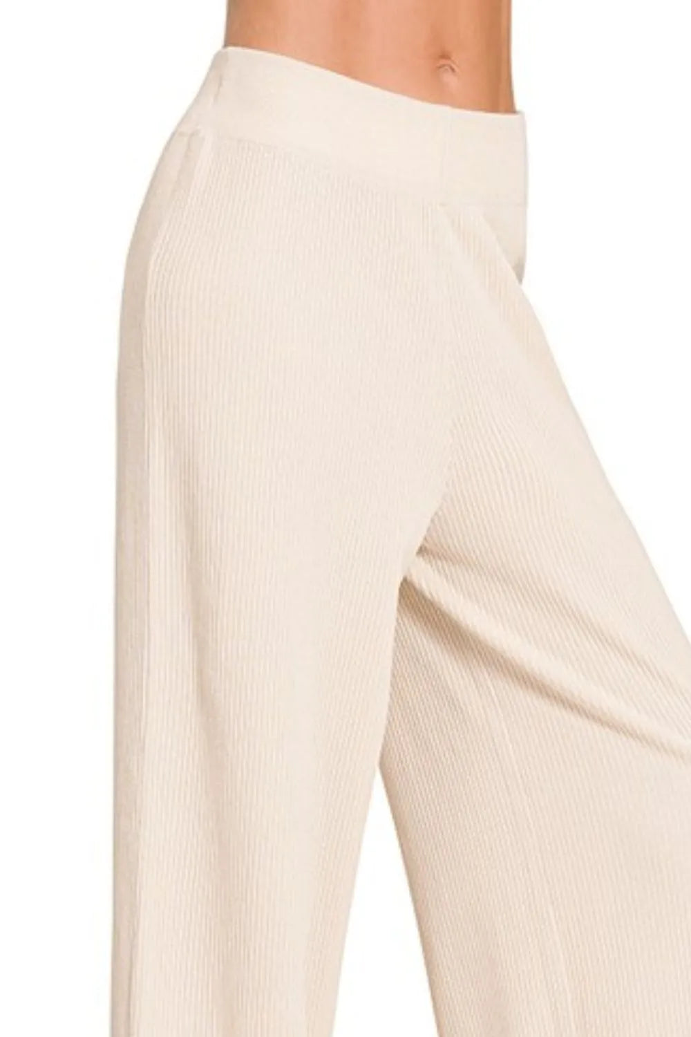 Image of Zenana Viscose Ribbed Sweater Pants | Queeble.shop