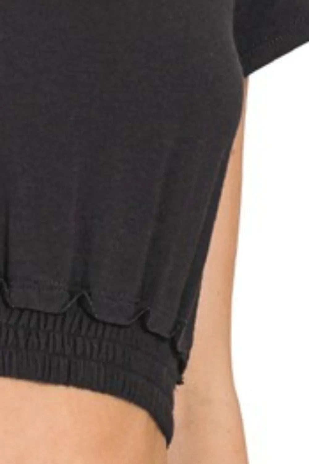 Image of Zenana Elastic Hem Crop Top | Queeble.shop