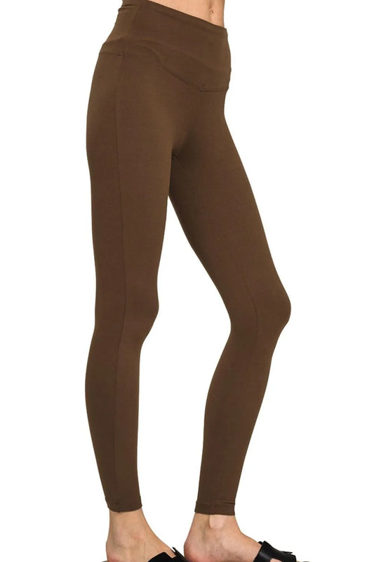 Image of Zenana Premium Microfiber Wide Waistband Leggings | Queeble.shop