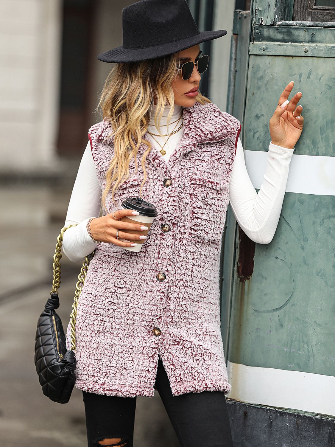Image of Full Size Button Down Collared Neck Vest | Queeble.shop