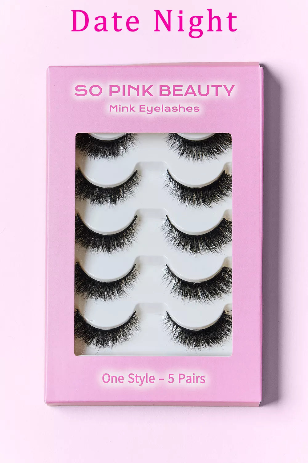 Image of SO PINK BEAUTY Mink Eyelashes 5 Pairs | Queeble.shop