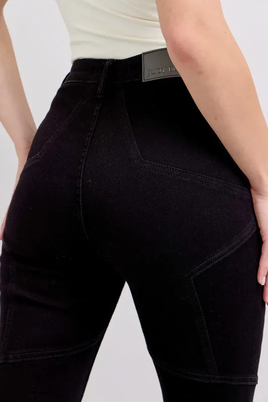 Image of Judy Blue Full Size High Waist Star Seam Detail Flare Plus Size | Queeble.shop
