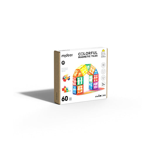 Creative Pack 60pcs Rainbow Magnetic Tiles-0