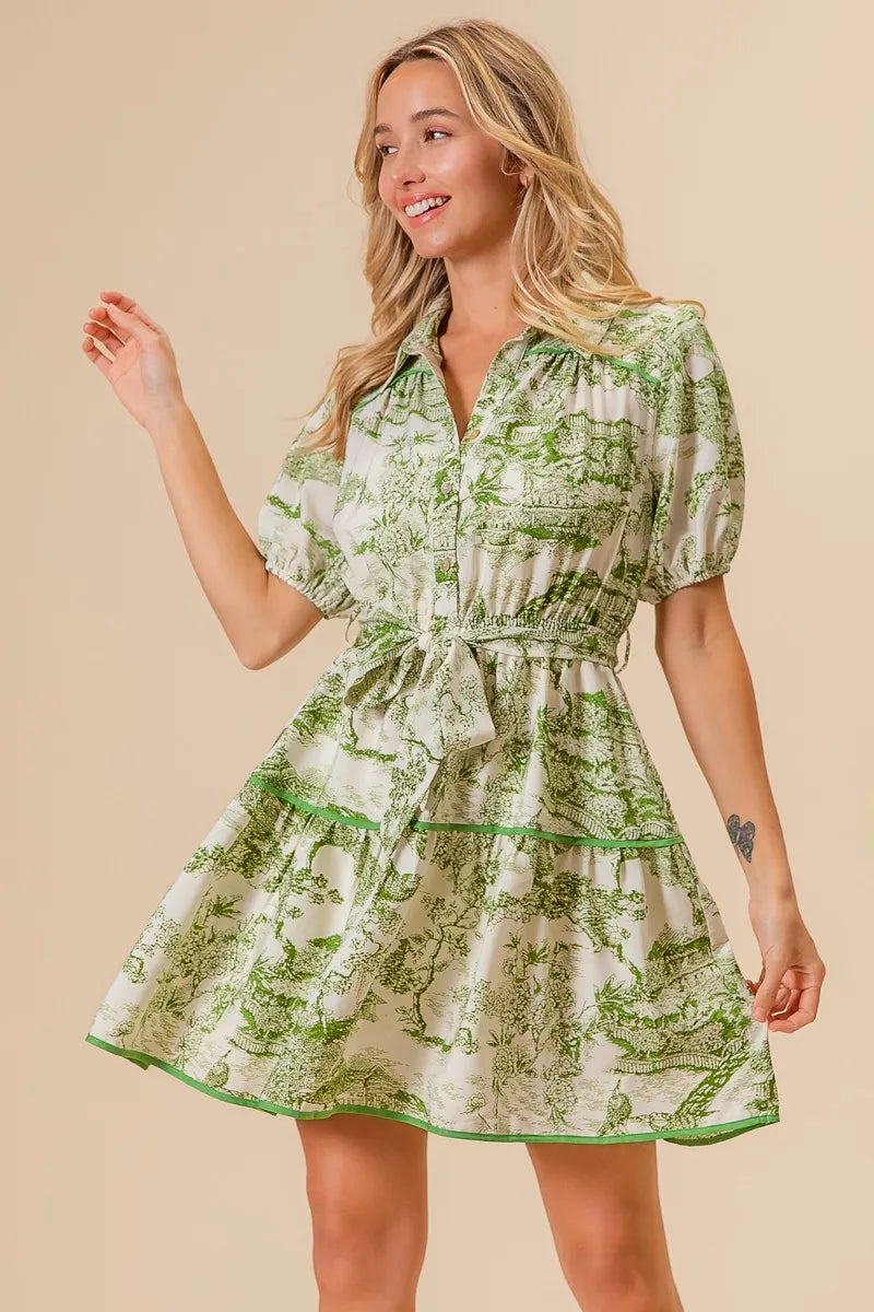 Image of BiBi Woven Printed Tiered Dress | Queeble.shop