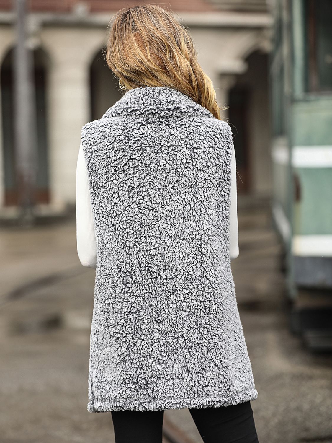 Image of Full Size Button Down Collared Neck Vest | Queeble.shop