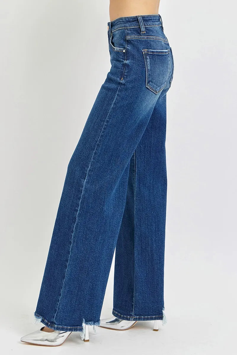 Image of RISEN Full Size Mid Rise Wide Jeans Plus Size | Queeble.shop