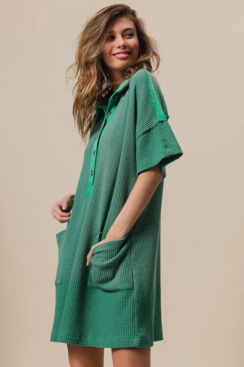Image of BiBi Dip Dye Mineral Washed Knit Dress | Queeble.shop