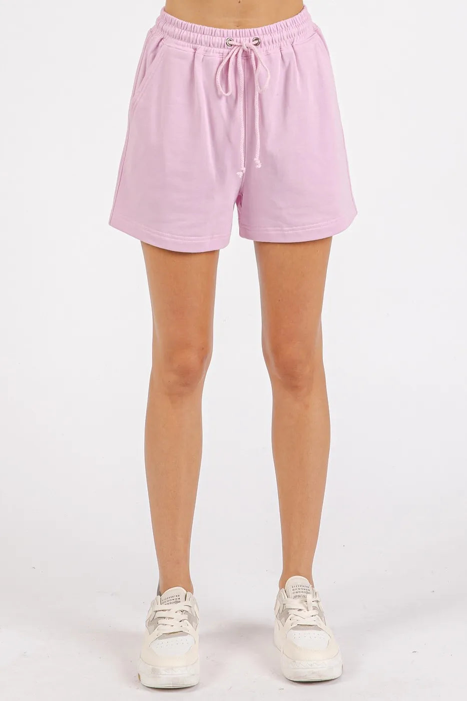 Image of Mittoshop French Terry Crew Neck Top and Shorts Set | Queeble.shop