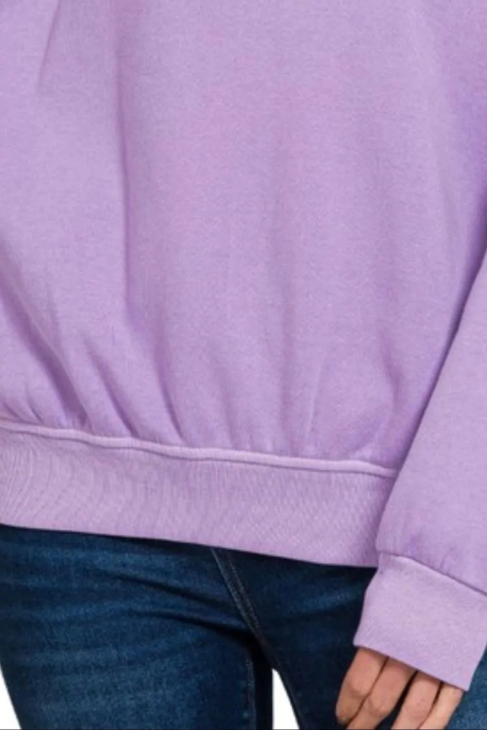 Image of Zenana Soft Fleece Pigment Dye Round-neck Sweatshirts | Queeble.shop