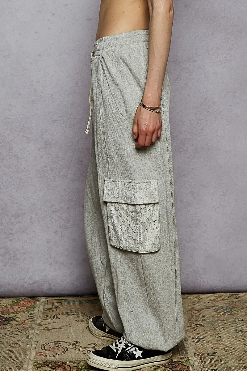 Image of POL Drawstring Lace Cargo Pocketed Joggers | Queeble.shop