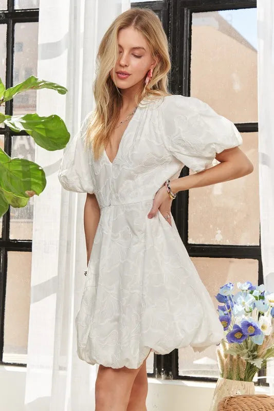 Image of ADORA Puff Sleeve Floral Dress | Queeble.shop