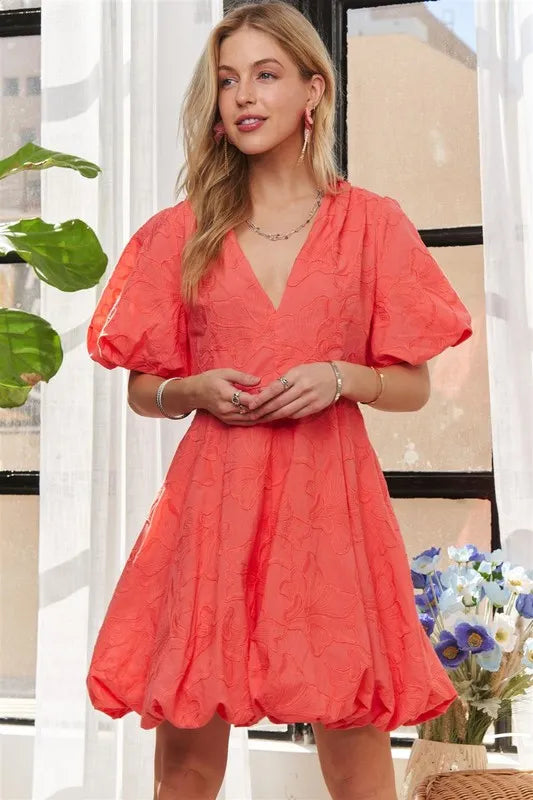Image of ADORA Puff Sleeve Floral Dress | Queeble.shop