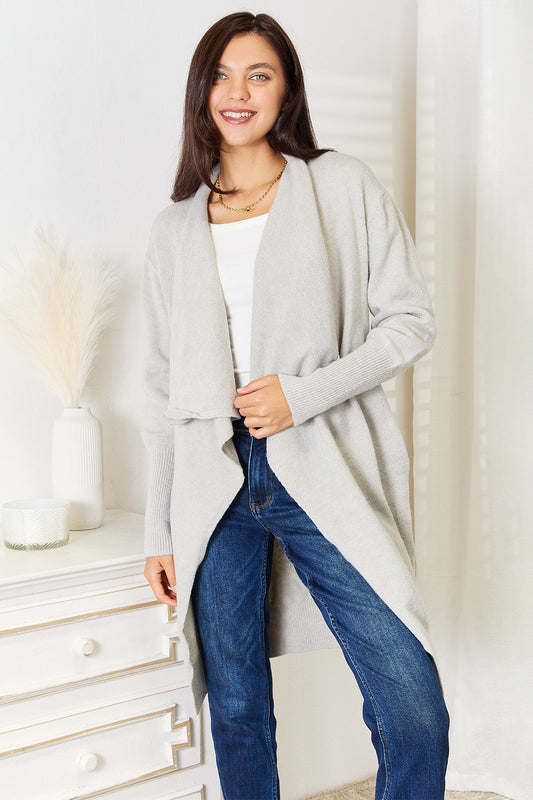 Image of Angel Wings Open Front Duster Cardigan with Pockets | Queeble.shop