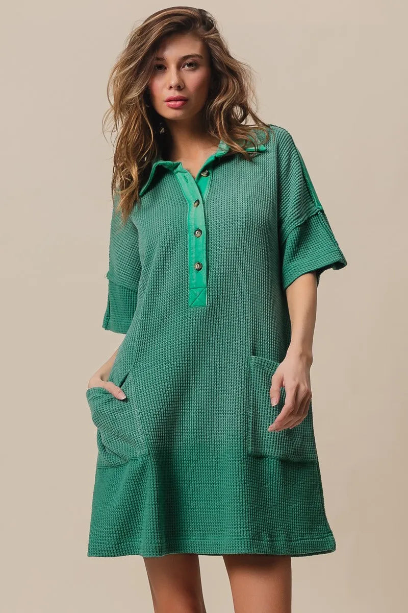 Image of BiBi Dip Dye Mineral Washed Knit Dress | Queeble.shop