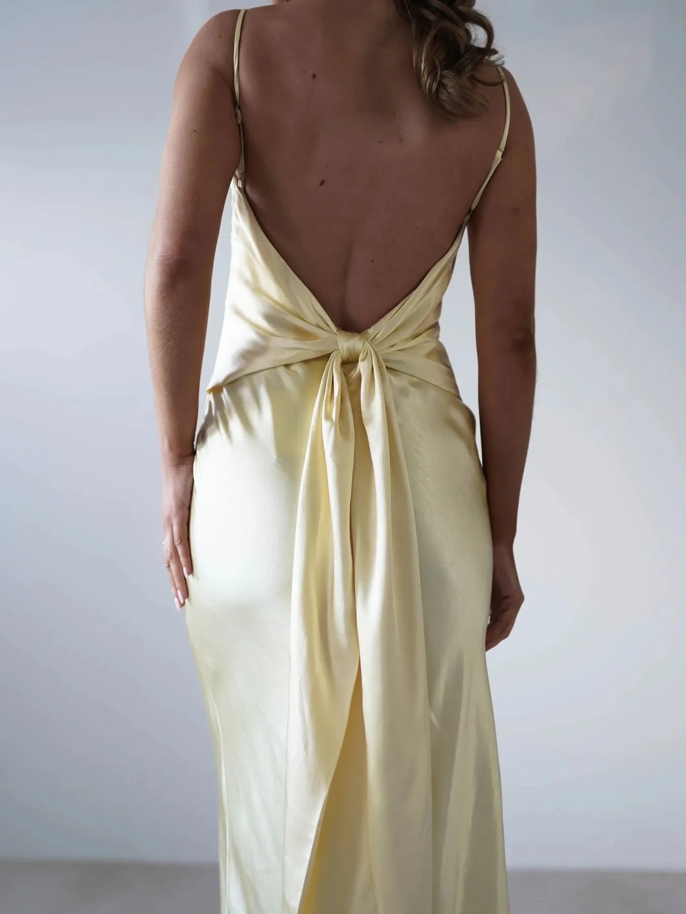 Image of Satin Backless Cami Dress | Queeble.shop