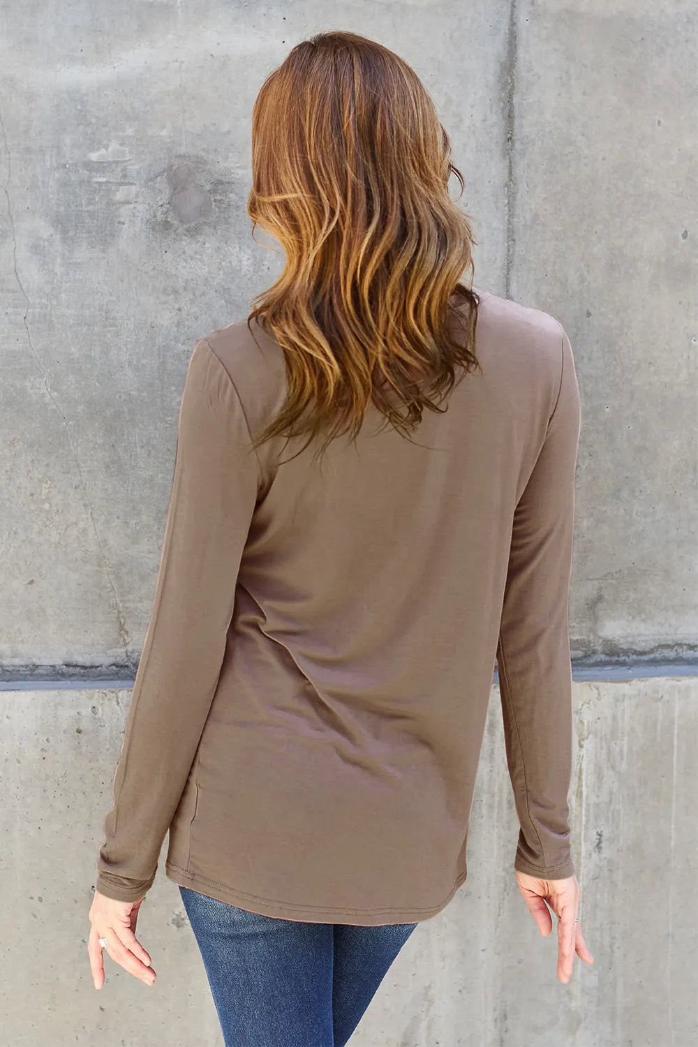 Image of Basic Bae Full Size Round Neck Long Sleeve Top | Queeble.shop