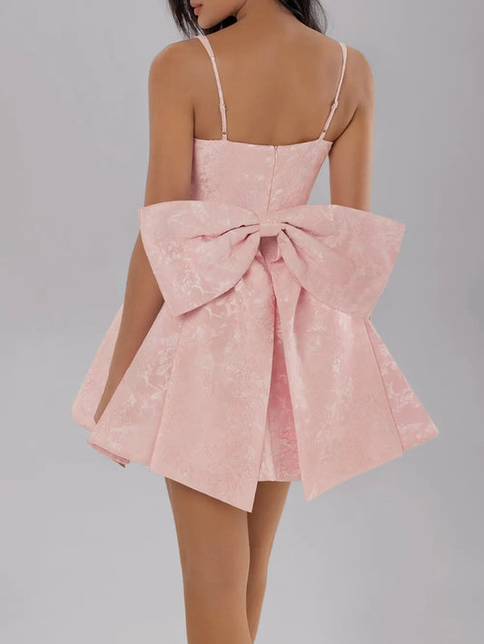 Image of Satin Mini Cami Dress with Bow | Queeble.shop
