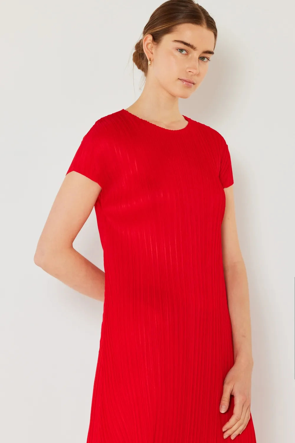 Image of Marina West Swim Pleated Cap Sleeve A-Line Dress | Queeble.shop