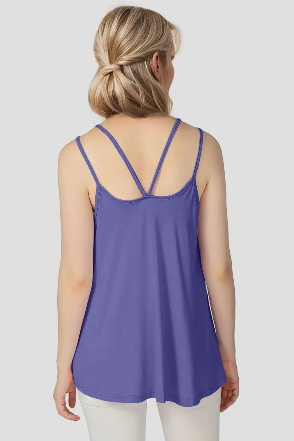 Image of Basic Bae Bamboo Scoop Neck Double Spaghetti Straps Cami | Queeble.shop