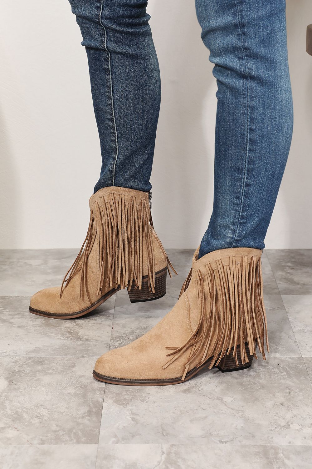 Image of Legend Women's Fringe Cowboy Western Ankle Boots | Queeble.shop