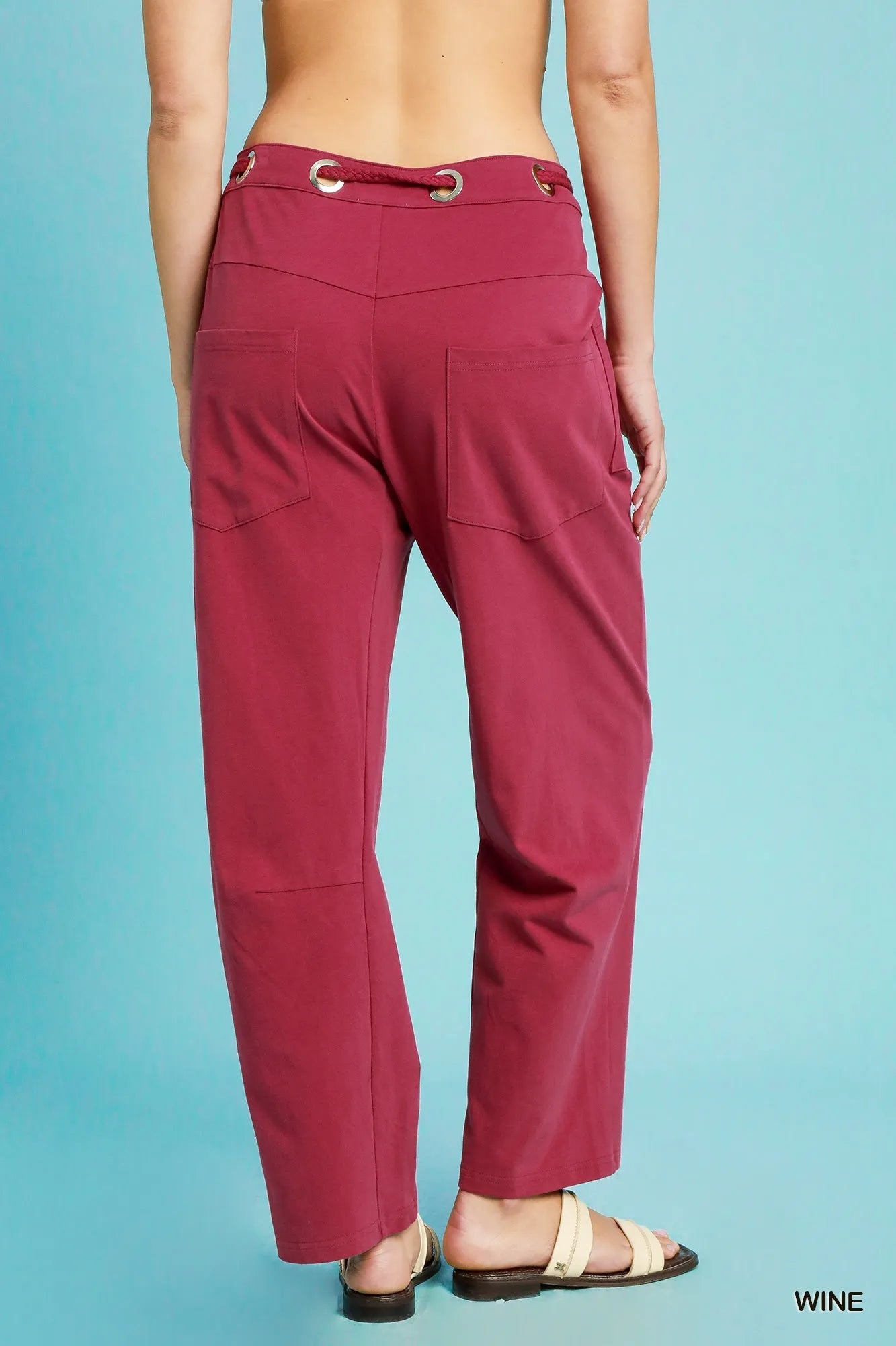 Image of Umgee Drawstring Wide Leg Casual Pants | Queeble.shop
