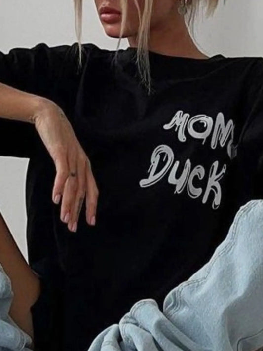 Image of Graphic Oversized Round Neck T-Shirt | Queeble.shop