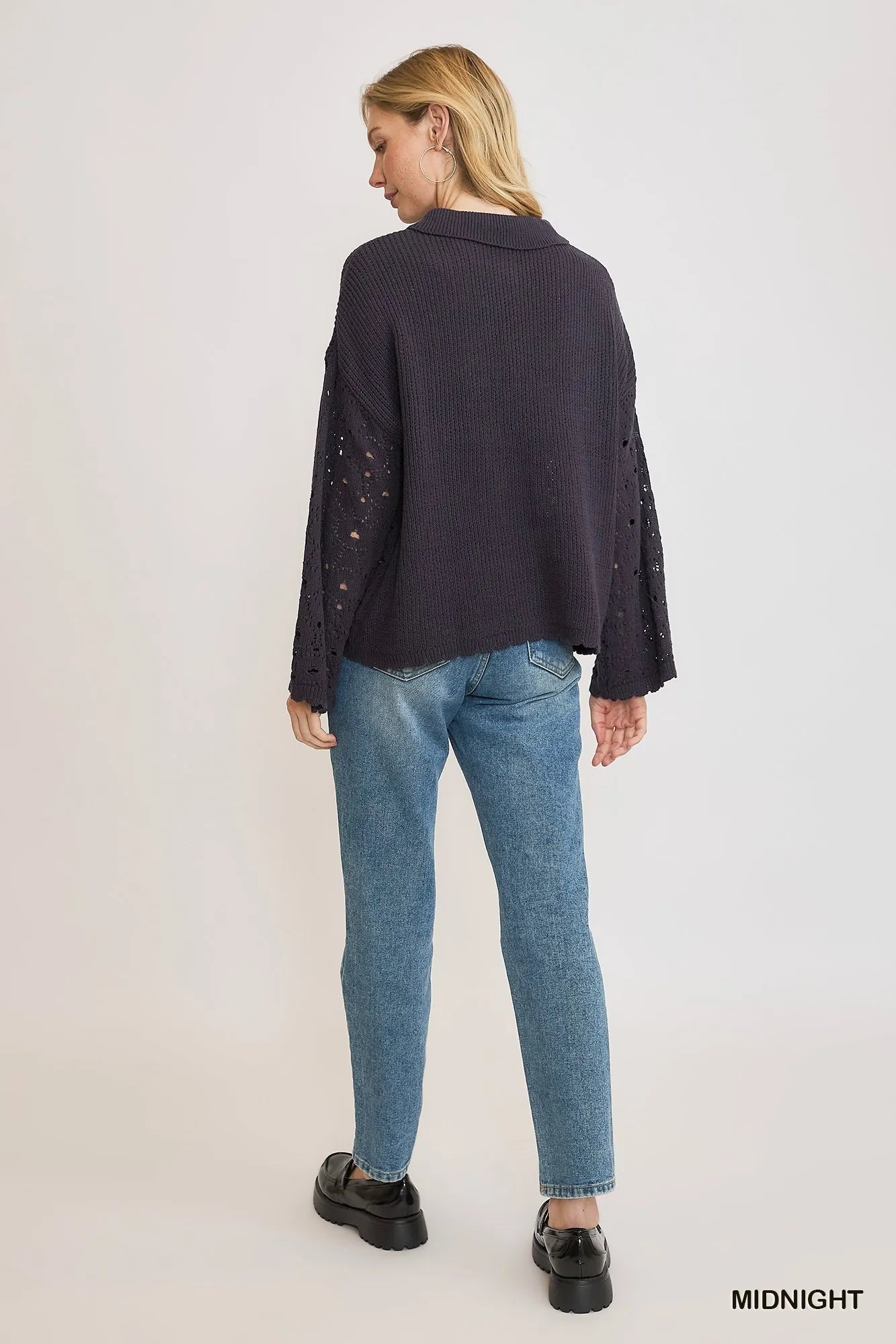 Image of Umgee Hollow Out Button Down Cardigan | Queeble.shop