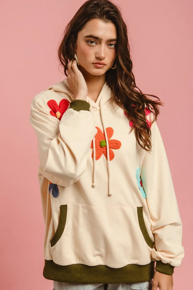 Image of BiBi Patched Hoodie Top | Queeble.shop