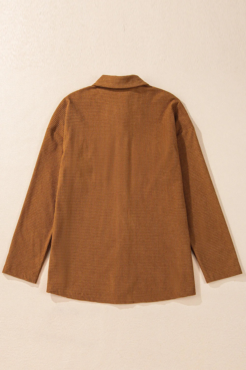 Image of Pocketed Snap Down Long Sleeve Jacket | Queeble.shop